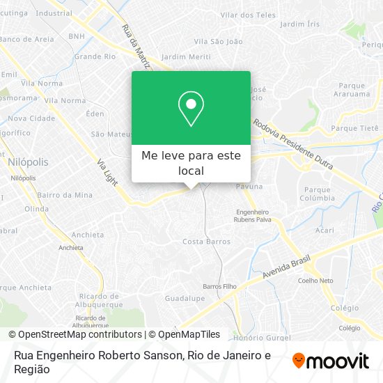Rua Engenheiro Roberto Sanson mapa