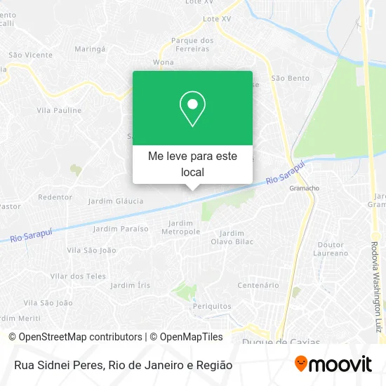 Rua Sidnei Peres mapa
