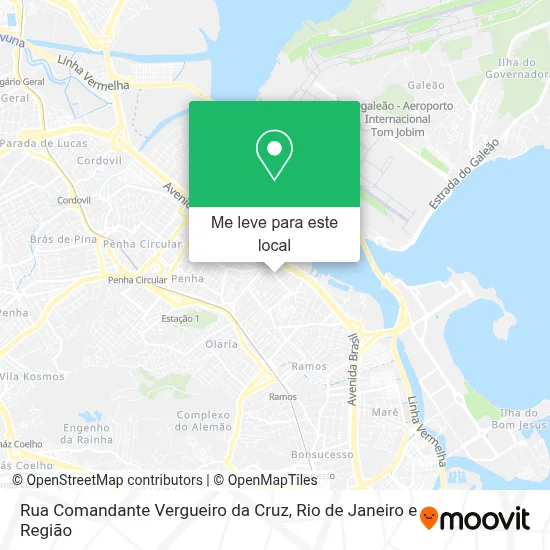 Rua Comandante Vergueiro da Cruz mapa
