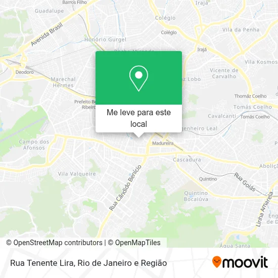 Rua Tenente Lira mapa