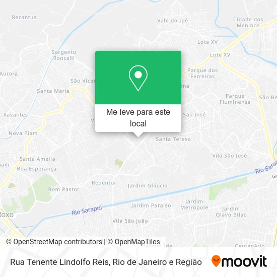 Rua Tenente Lindolfo Reis mapa