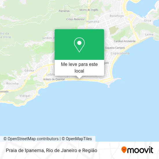 Praia de Ipanema mapa