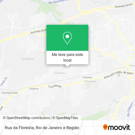Rua da Floresta mapa