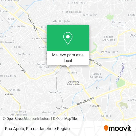 Rua Apolo mapa