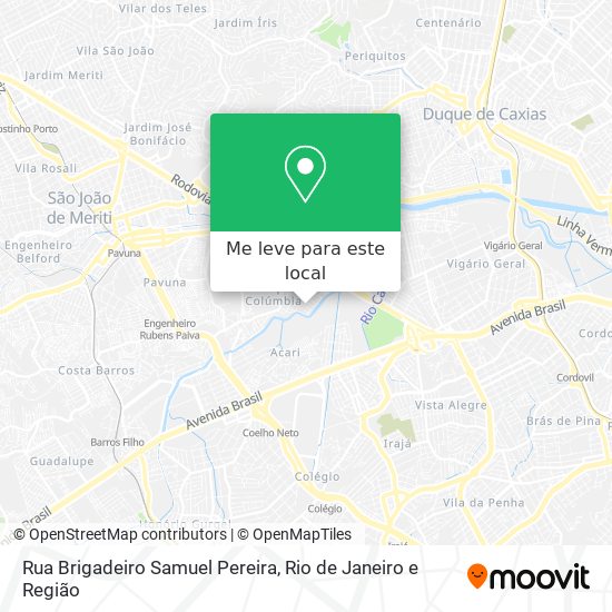 Rua Brigadeiro Samuel Pereira mapa