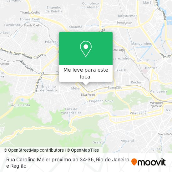 Rua Carolina Méier próximo ao 34-36 mapa