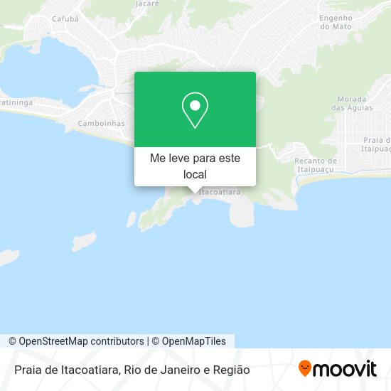 Praia de Itacoatiara mapa