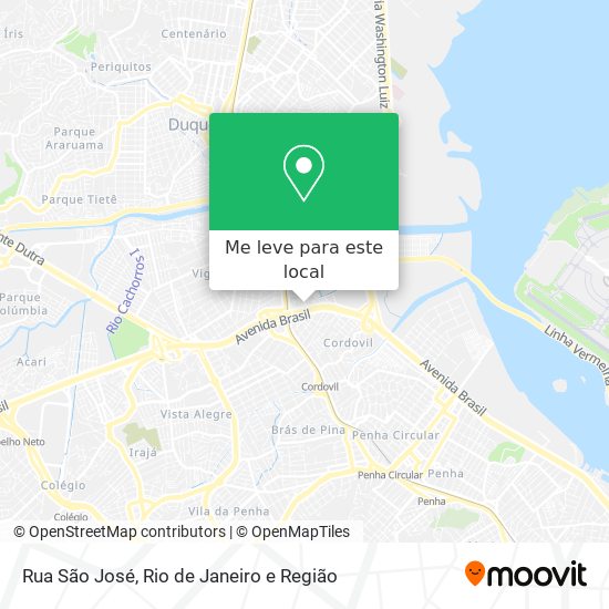Rua São José mapa
