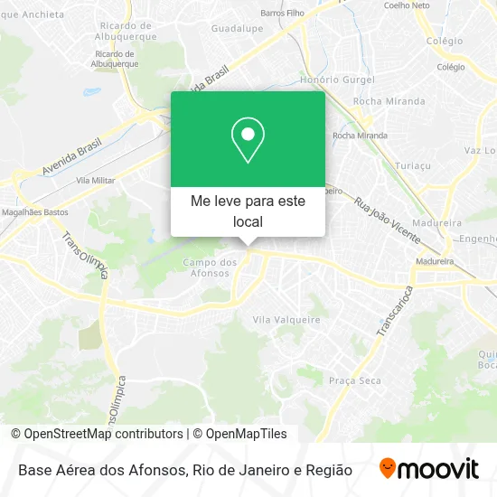 Base Aérea dos Afonsos mapa