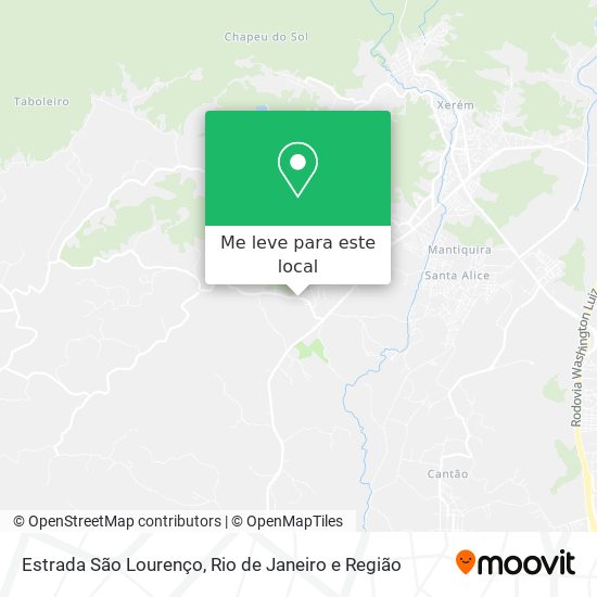 Estrada São Lourenço mapa
