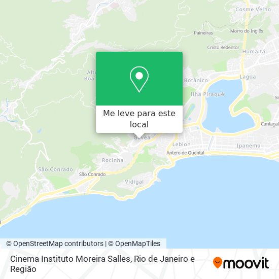 Cinema Instituto Moreira Salles mapa