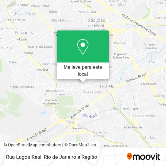Rua Lagoa Real mapa