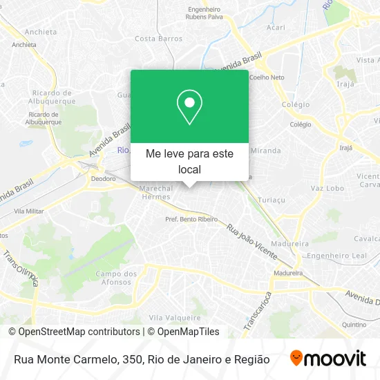 Rua Monte Carmelo, 350 mapa