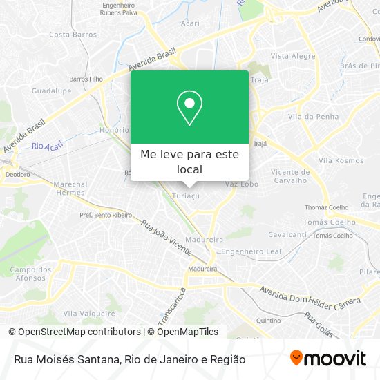 Rua Moisés Santana mapa