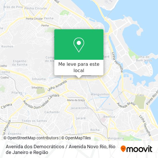 Avenida dos Democráticos / Avenida Novo Rio mapa