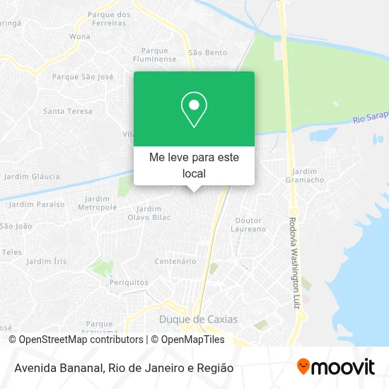 Avenida Bananal mapa
