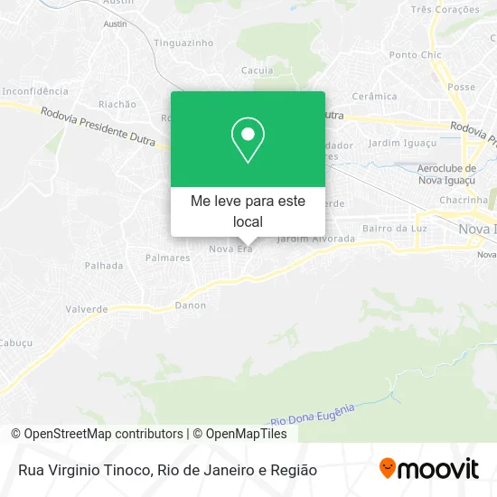 Rua Virginio Tinoco mapa