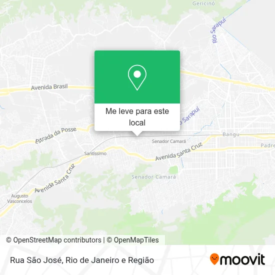 Rua São José mapa