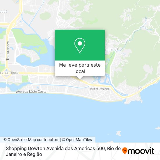 Shopping Dowton Avenida das Americas 500 mapa