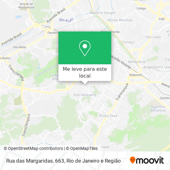 Rua das Margaridas, 663 mapa