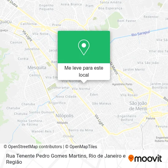 Rua Tenente Pedro Gomes Martins mapa