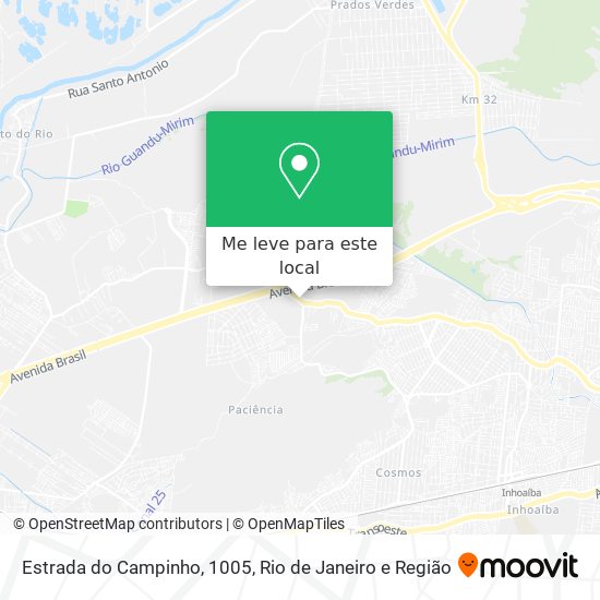 Estrada do Campinho, 1005 mapa