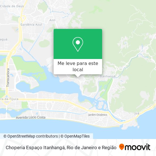 Choperia Espaço Itanhangá mapa