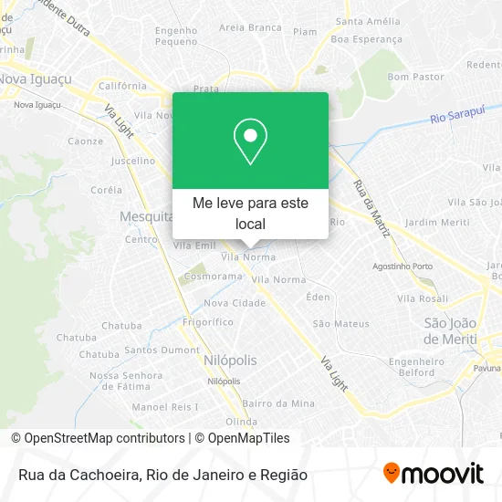 Rua da Cachoeira mapa