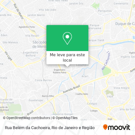 Rua Belém da Cachoeira mapa