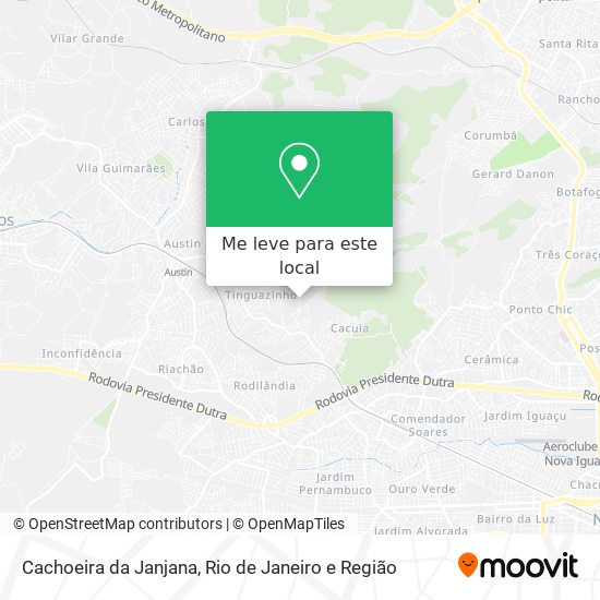 Cachoeira da Janjana mapa