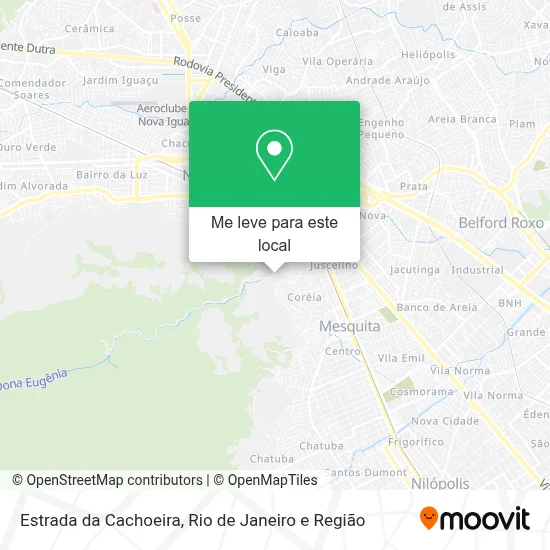 Estrada da Cachoeira mapa