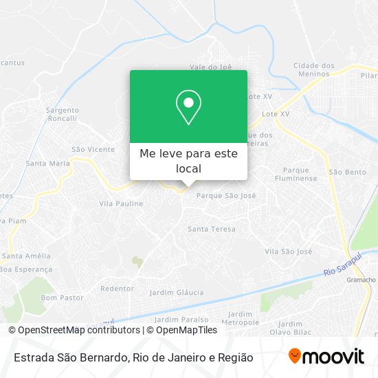 Estrada São Bernardo mapa