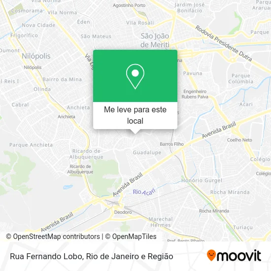 Rua Fernando Lobo mapa