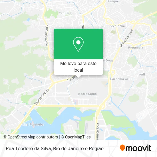 Rua Teodoro da Silva mapa