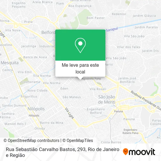 Rua Sebastião Carvalho Bastos, 293 mapa