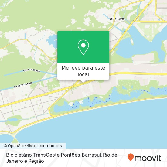 Bicicletário TransOeste Pontões-Barrasul mapa