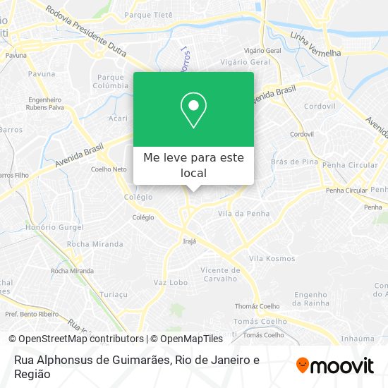 Rua Alphonsus de Guimarães mapa