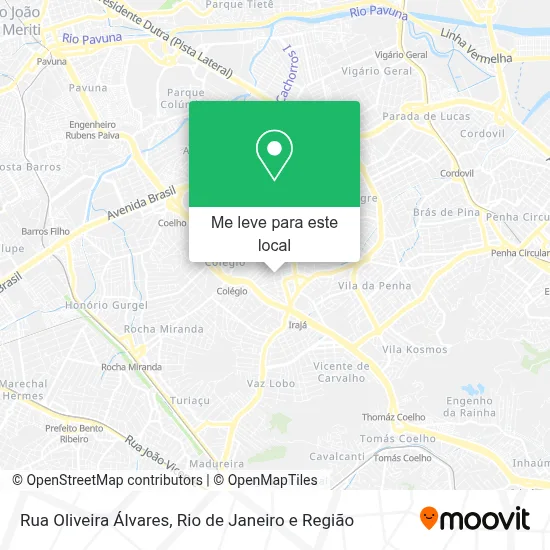 Rua Oliveira Álvares mapa