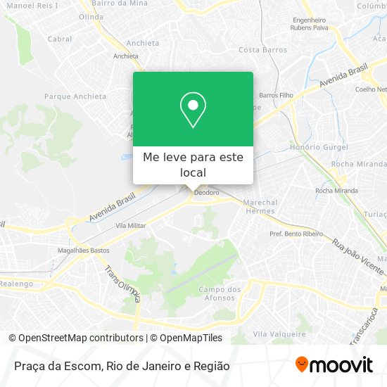 Praça da Escom mapa