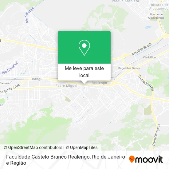 Faculdade Castelo Branco Realengo mapa