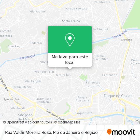 Rua Valdir Moreira Rosa mapa