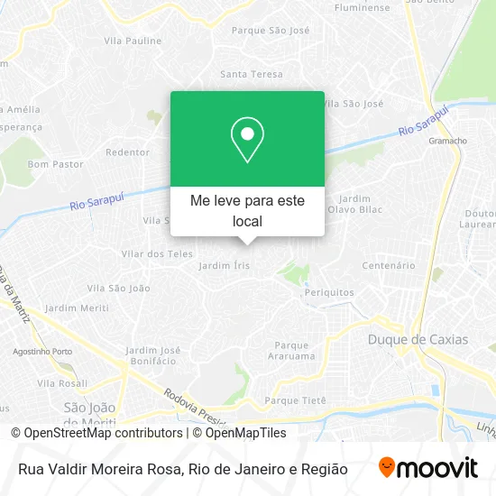 Rua Valdir Moreira Rosa mapa