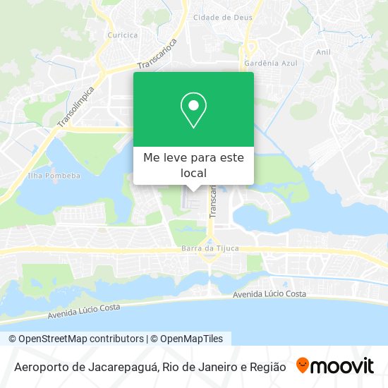 Aeroporto de Jacarepaguá mapa