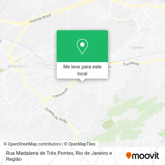 Rua Madalena de Três Pontes mapa