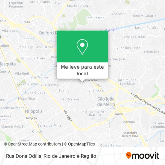 Rua Dona Odília mapa