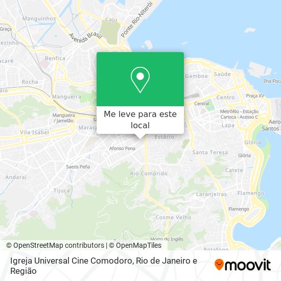Igreja Universal Cine Comodoro mapa