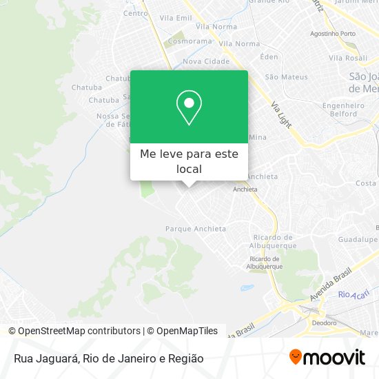 Rua Jaguará mapa