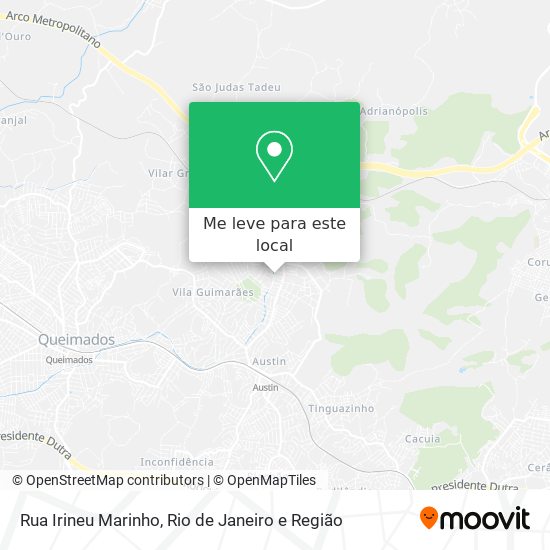 Rua Irineu Marinho mapa