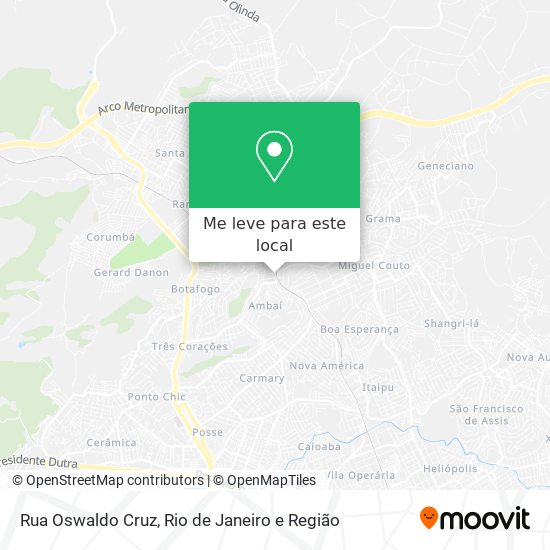 Rua Oswaldo Cruz mapa