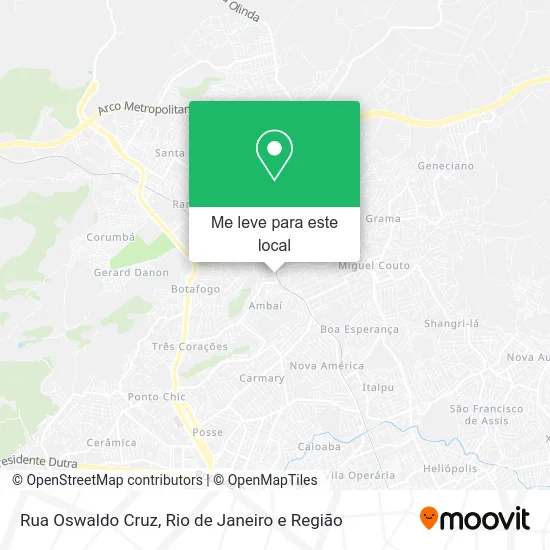 Rua Oswaldo Cruz mapa